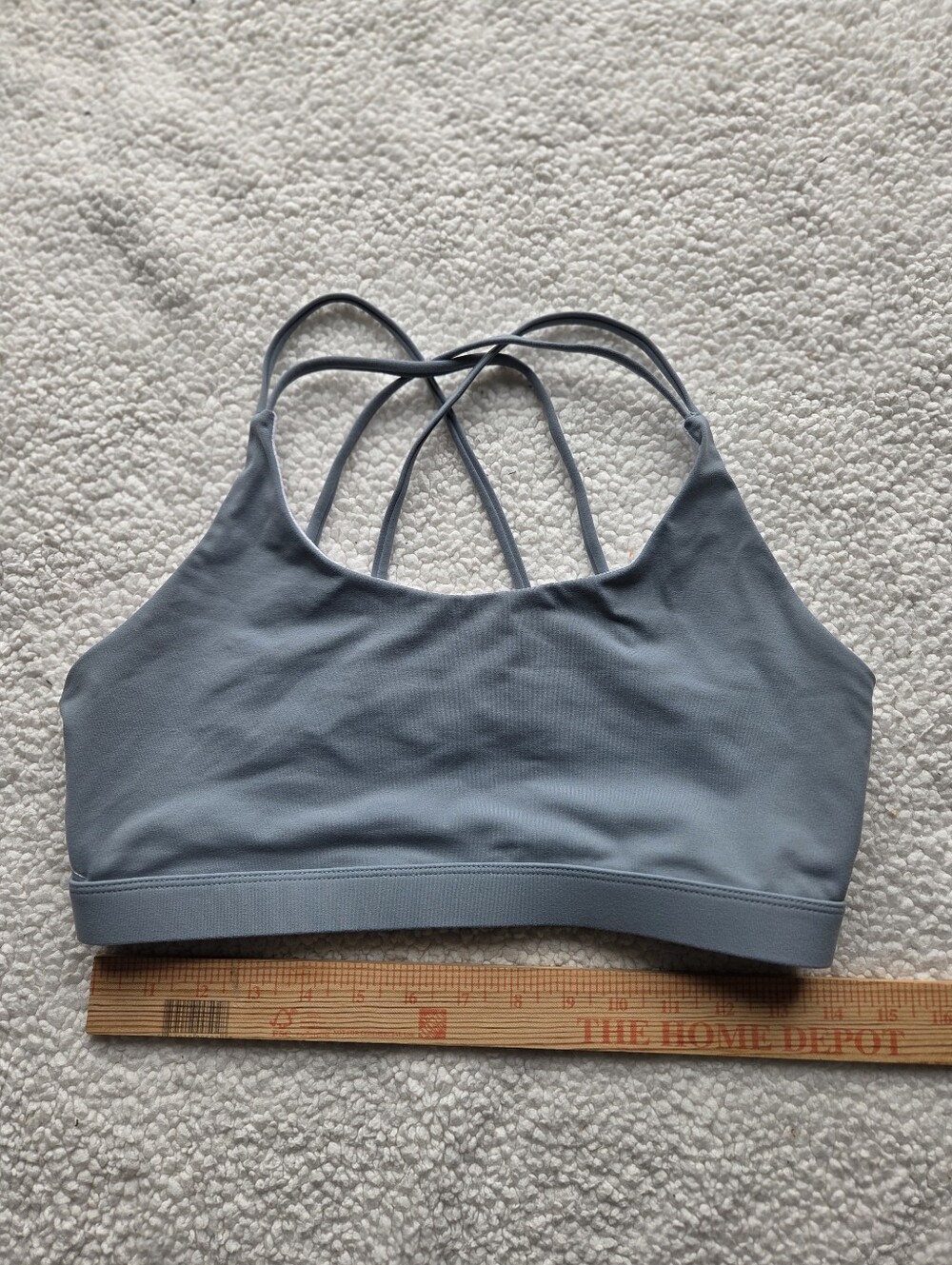 Running Girl Light Blue Strappy Sports Bralette - Women Intimates XL